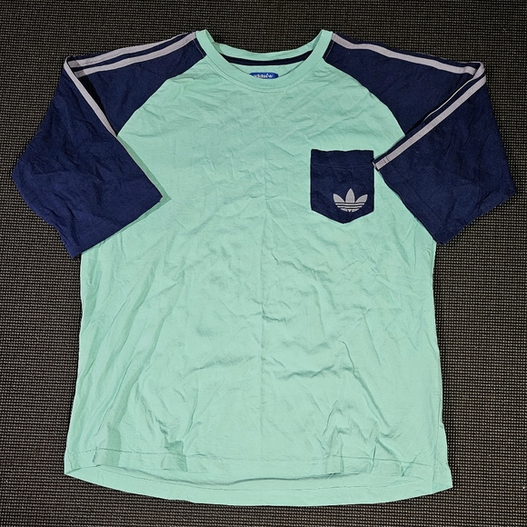 Adidas Original Raglan 3 Quarter Sleeve Shirt. Mens Sz 2XL - Picture 3 of 3